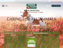 Tablet Screenshot of animalhospitalsanantonio.com